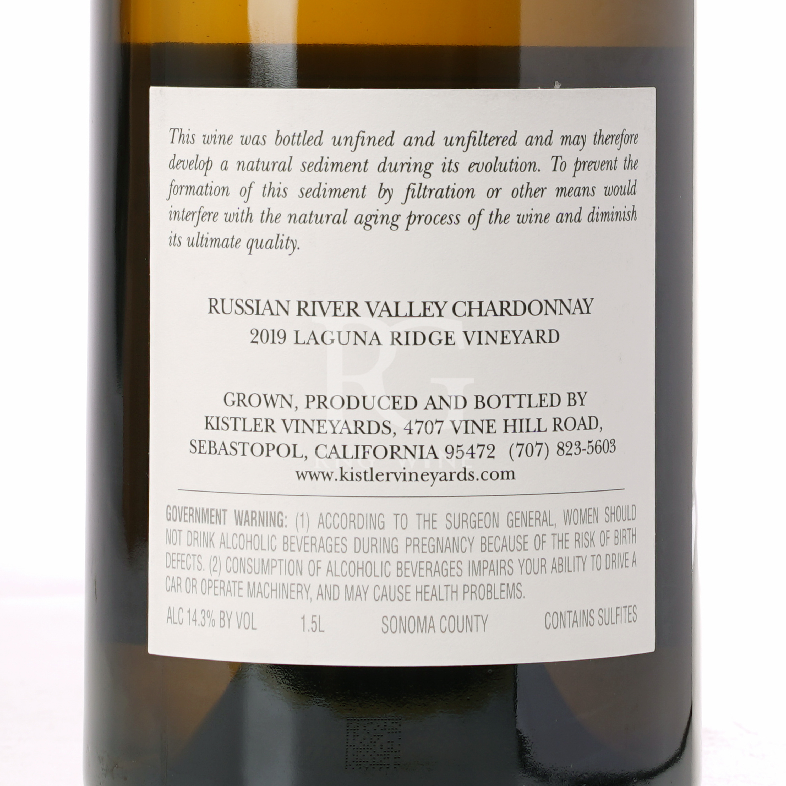 Kistler Laguna Ridge Vineyard Chardonnay 2019 (RP100) (1500ml)