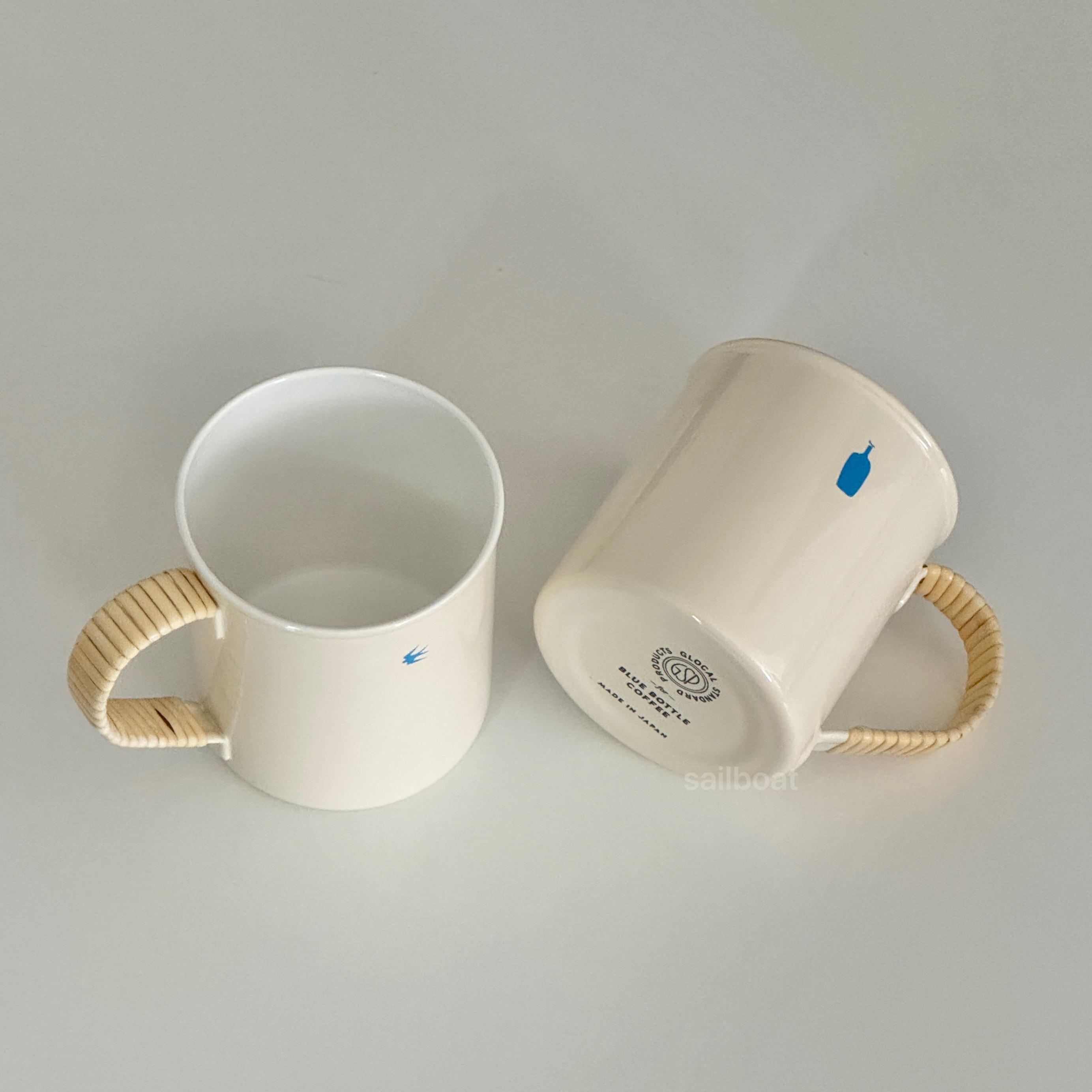 #現貨 🇯🇵日本 BLUE BOTTLE 藍瓶 博多限定 藤編琺瑯馬克杯
