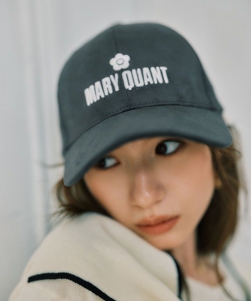 MARY QUANT x VIS / Logo embroidered suede cap