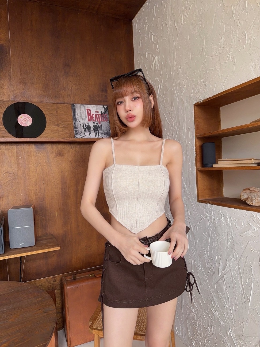 [新品九折優惠] 🇹🇼坑條立體車線不規則 Bra Top