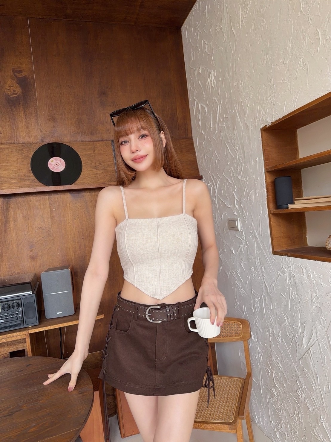 [新品九折優惠] 🇹🇼坑條立體車線不規則 Bra Top