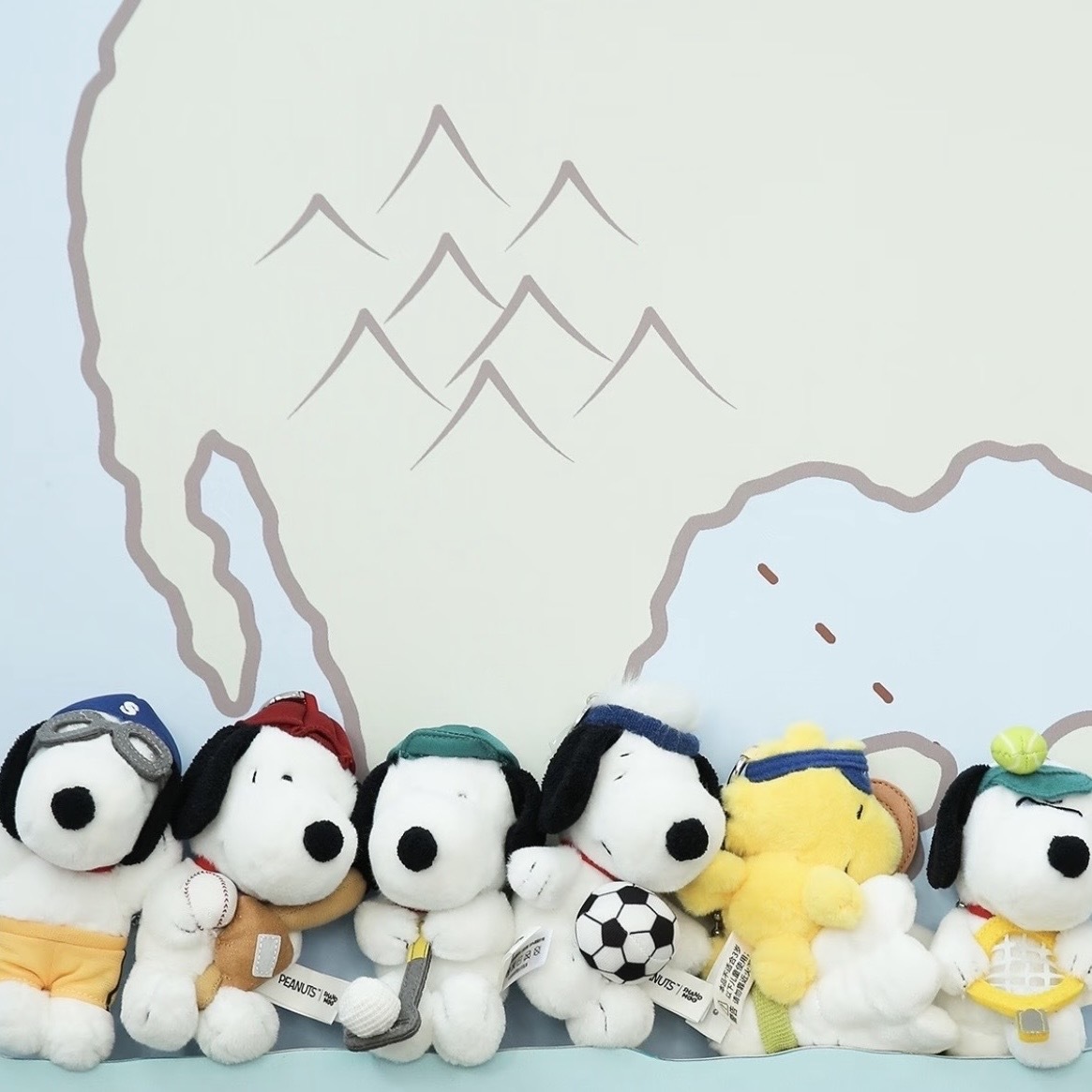 PEANUTS 史努比 運動俱樂部 盲盒 絨毛吊飾 共七款 糊塗塌客