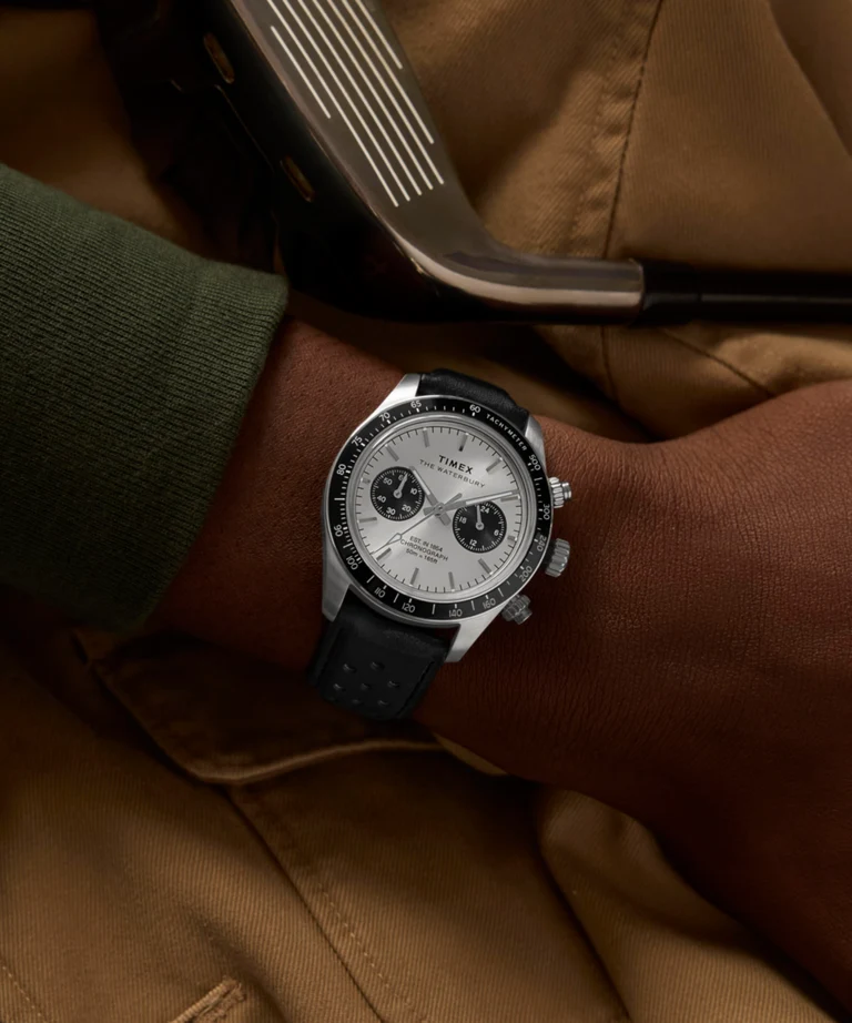 萬年鐘錶 - TIMEX 天美時   復刻版三眼計時皮革男錶  TW2Y19300  錶徑39MM