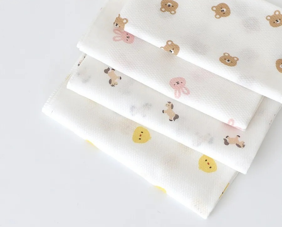 【BABY & I】Cotton Baby Gauze Handkerchief - 10pcs (35x35cm) - Chick Pattern