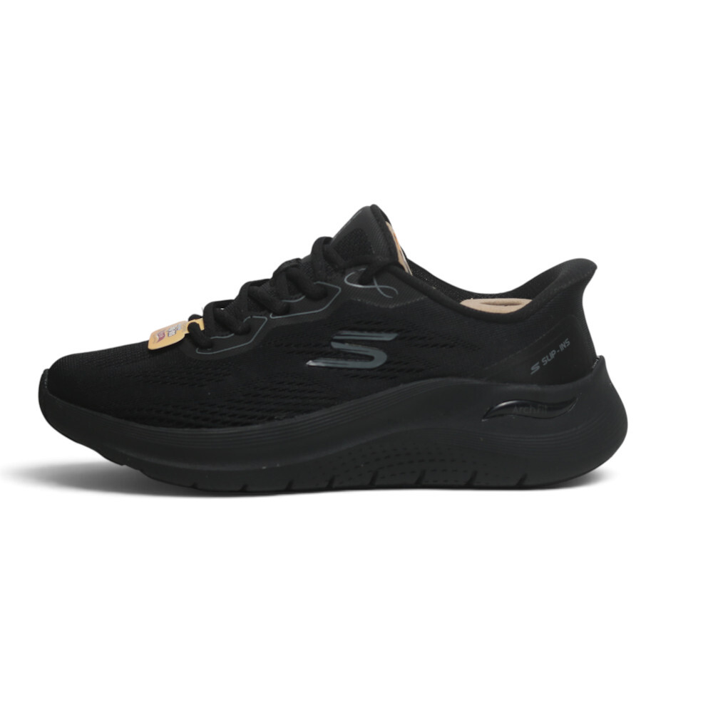 SKECHERS 休閒鞋 ARCH FIT 2.0 全黑 足弓 瞬穿 寬楦 女 150338WBBK