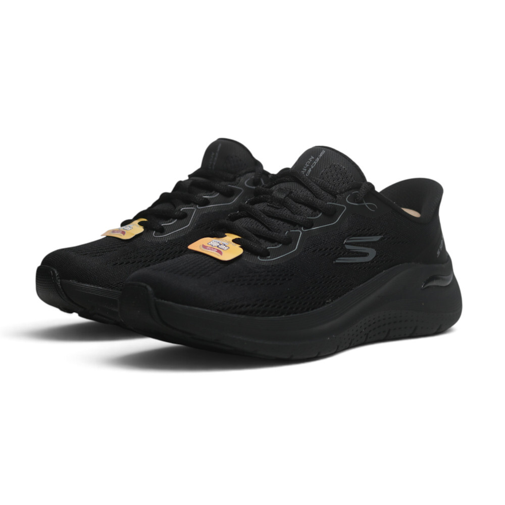 SKECHERS 休閒鞋 ARCH FIT 2.0 全黑 足弓 瞬穿 寬楦 女 150338WBBK