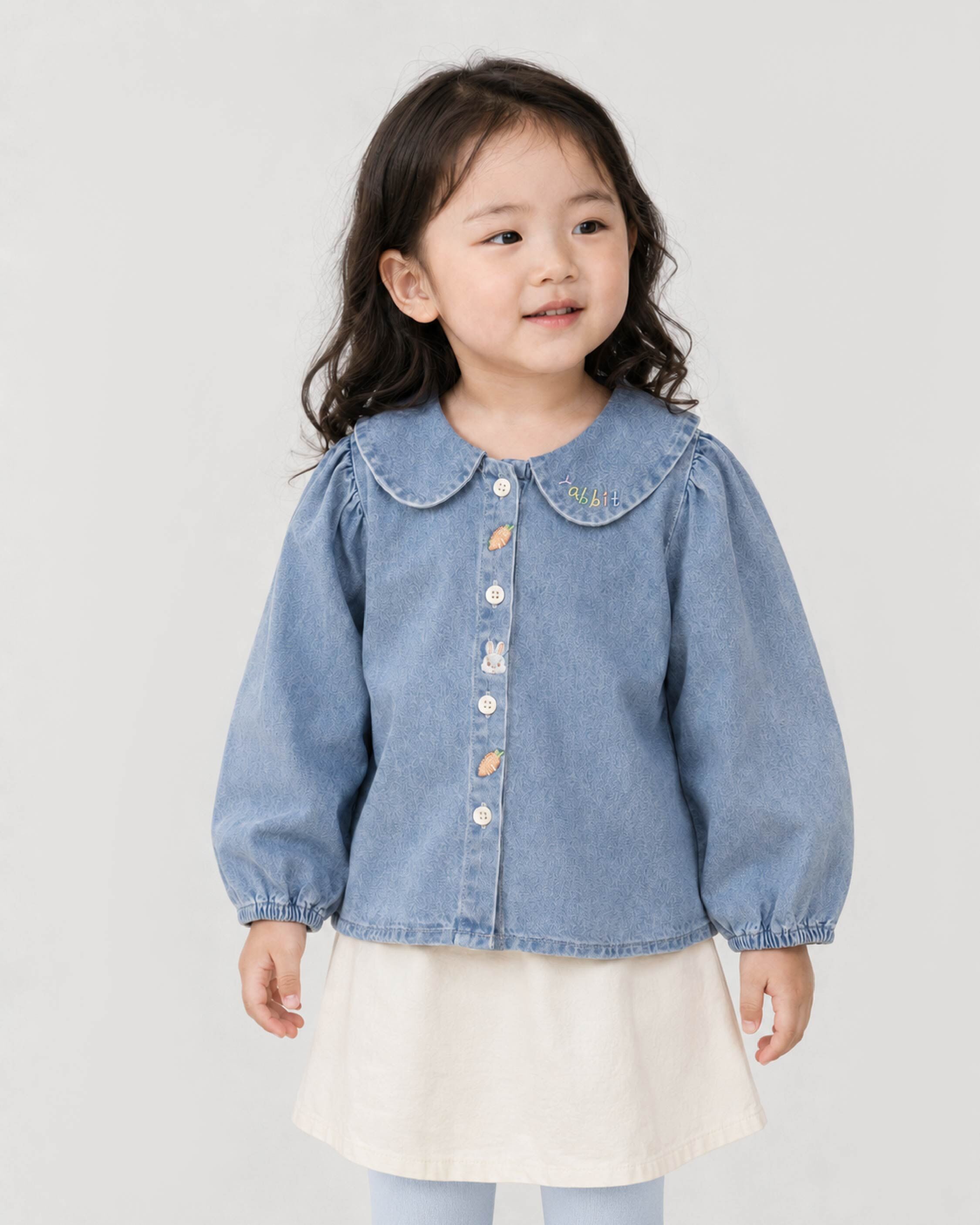 萌萌小兔胡蘿蔔刺繡外套 (H65149)