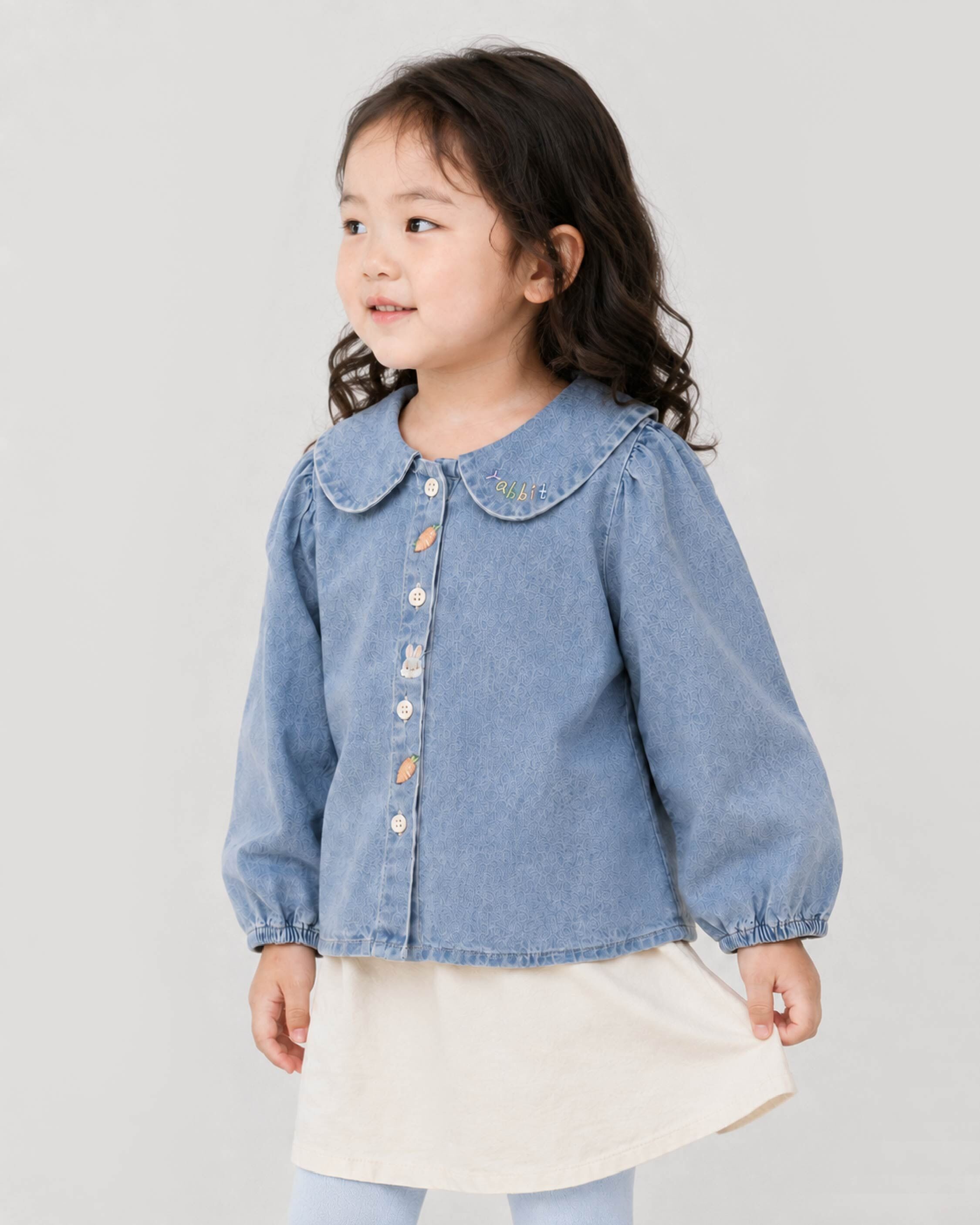 萌萌小兔胡蘿蔔刺繡外套 (H65149)