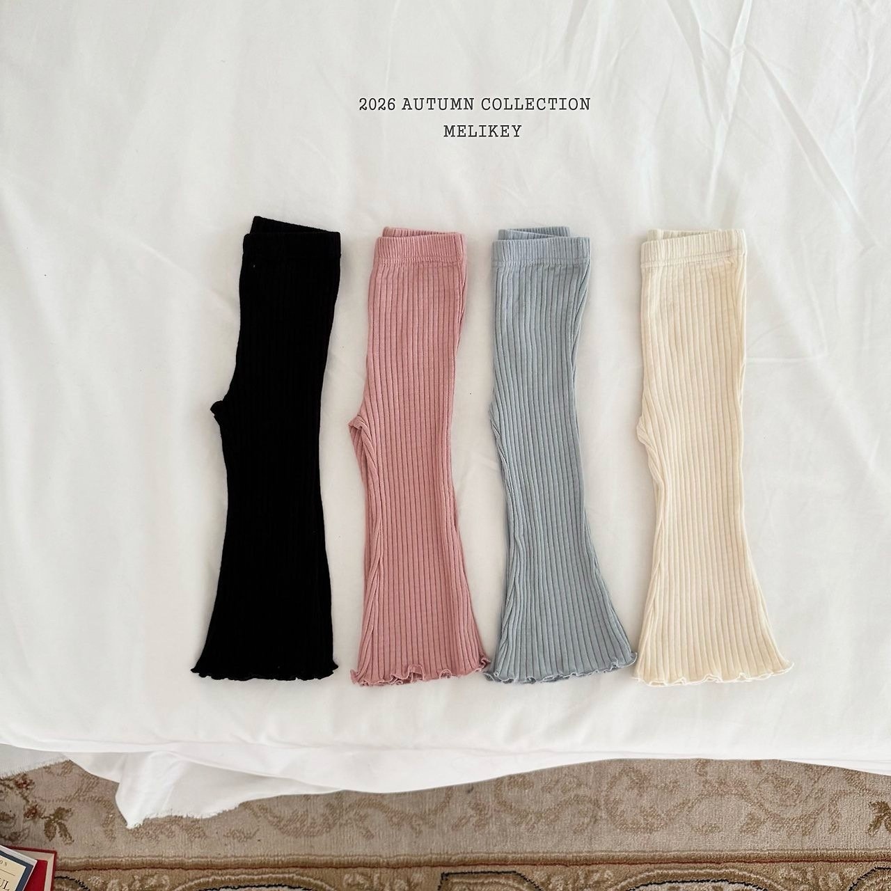 MELIKEY Bobo Ribbed Bootcut Pants