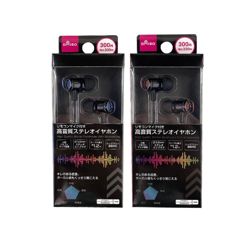 高音質立體聲線控耳機/黑紅、黑藍 3.5mm
