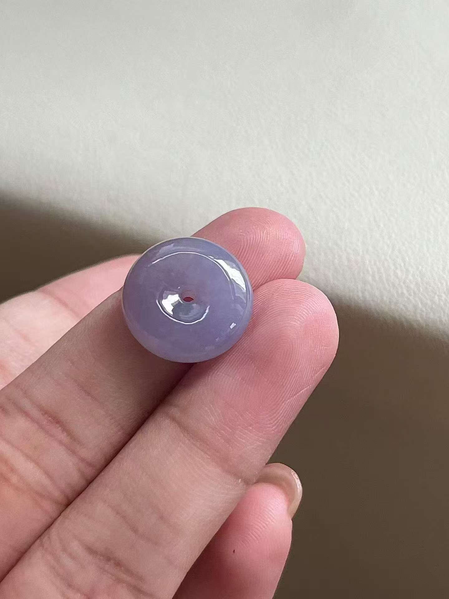 翡翠紫羅蘭平安扣 (15.3mm直徑),天然翡翠A玉, 緬甸玉, Jade, Jadeite