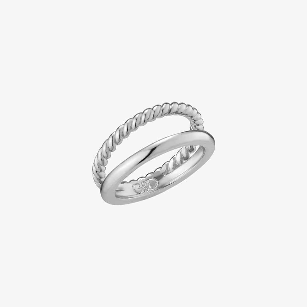 GOLDNDEAR 14KGF Double Layered Ring
