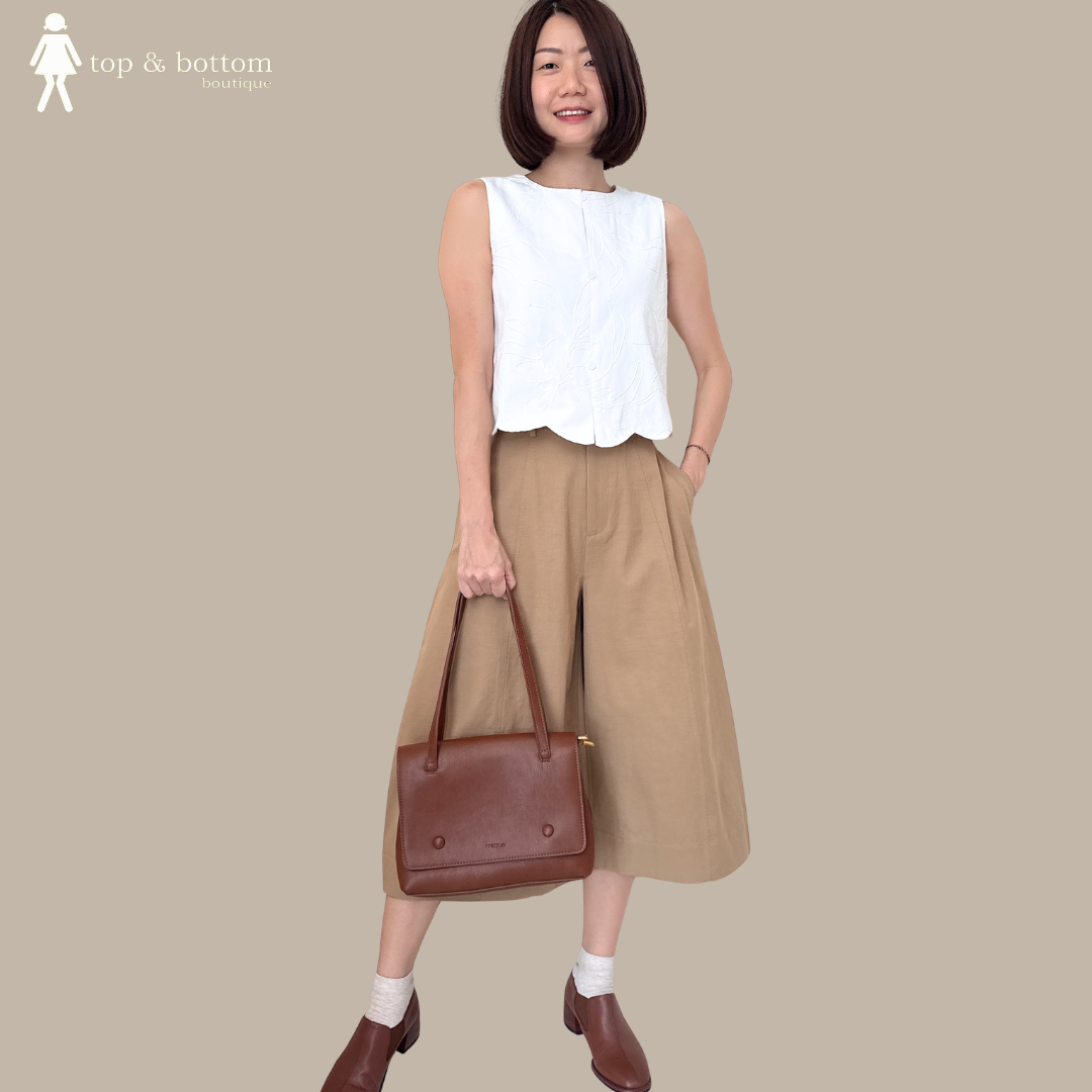 SOLID COTTON 3 QUARTER HAREM PANT