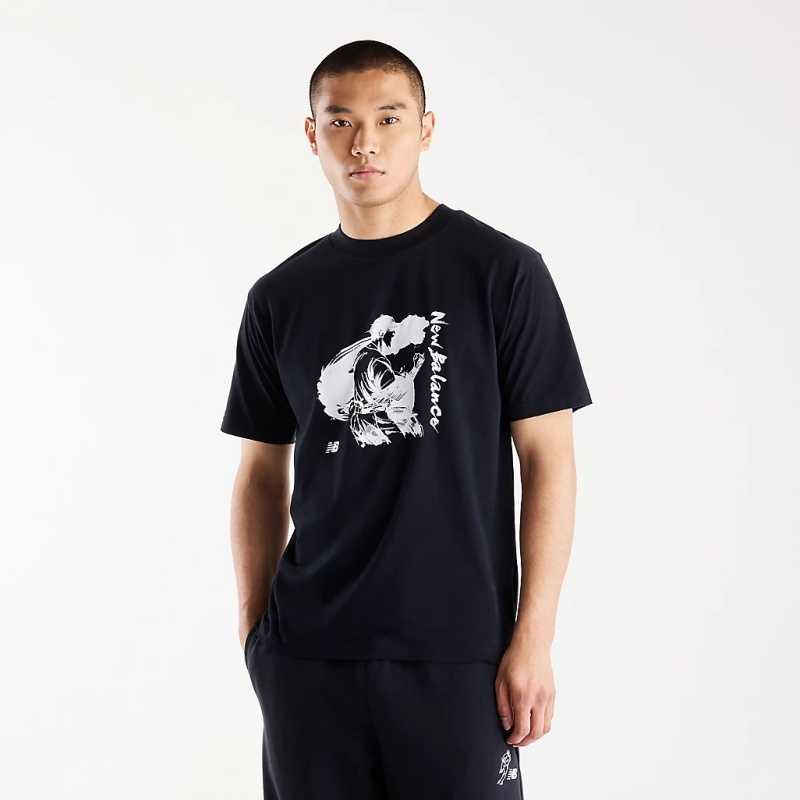 NEW BALANCE 短T NB 黑色 大谷翔平 短袖 上衣 男 MT62W3EEBK