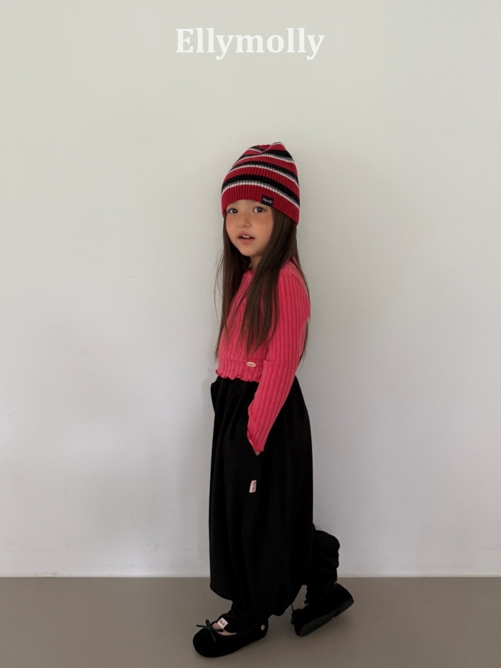 Ellymolly 坑紋滾邊短版上衣 / 3色