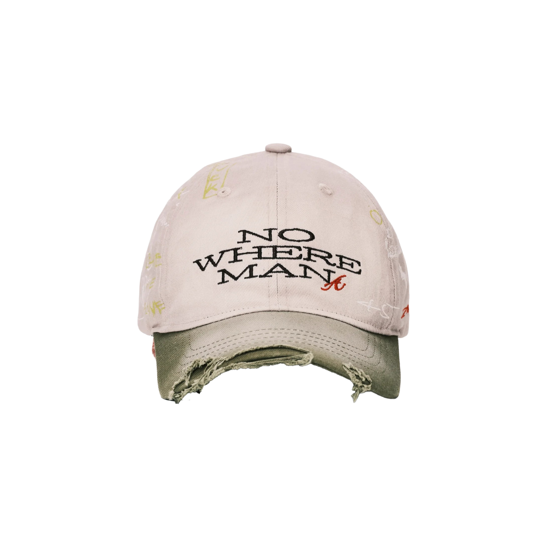 ANOWHEREMAN SKETCH RAW EDGE BASEBALL CAP