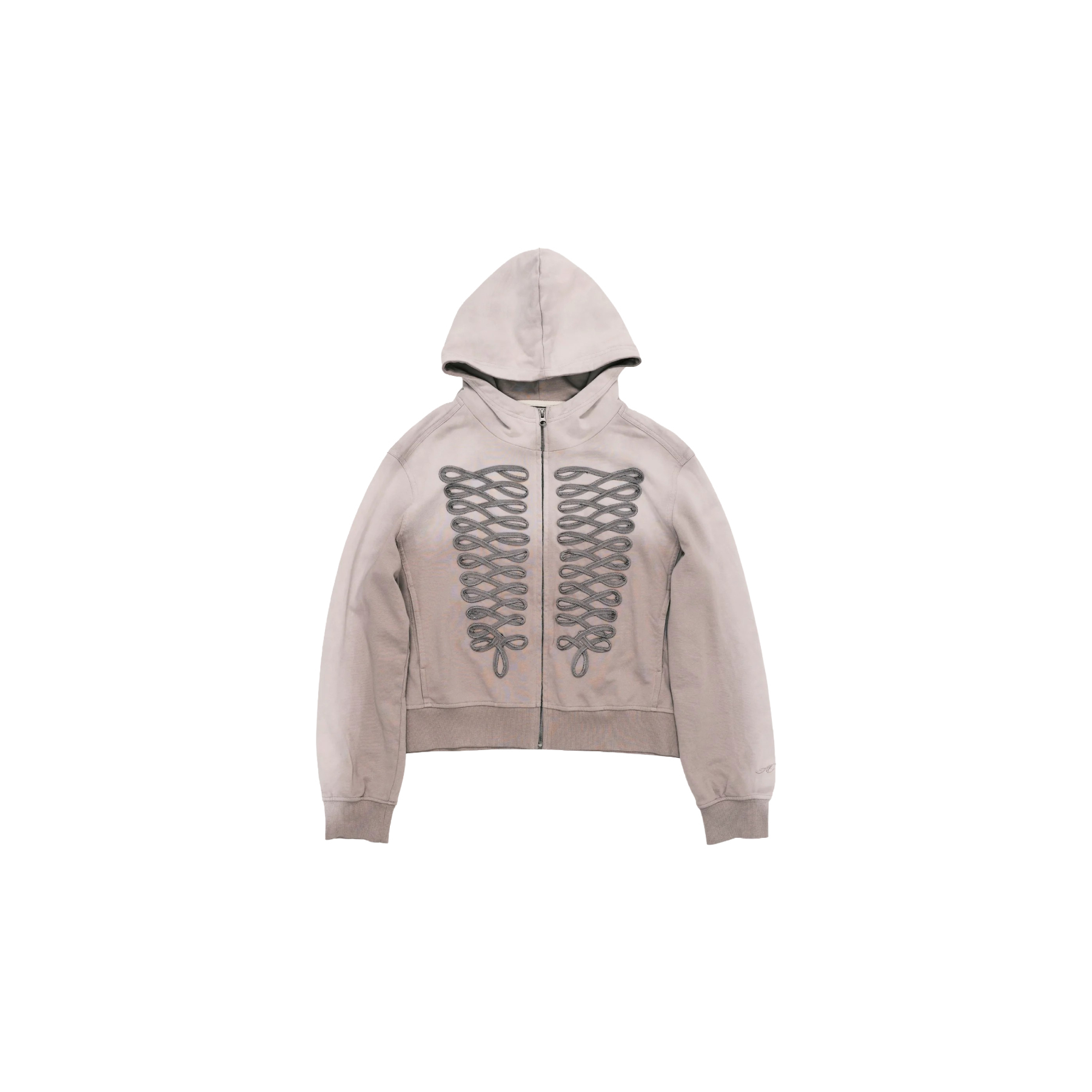 ANOWHEREMAN WASHED NAPOLEON ZIP HOODIE 漸層 水洗 連帽 外套