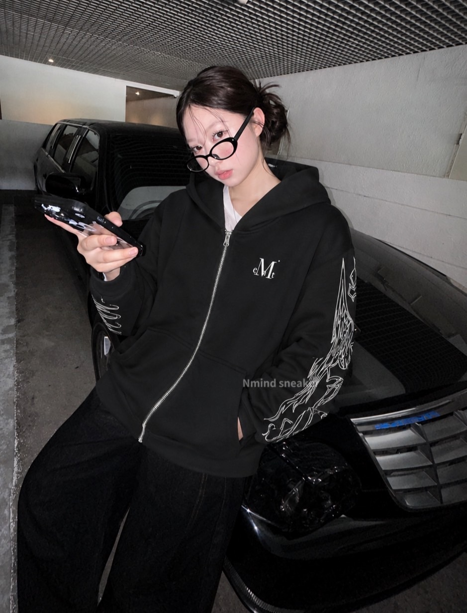 <復古Y2K🖤!!>Mucent 新款 黑天使羽翼外套