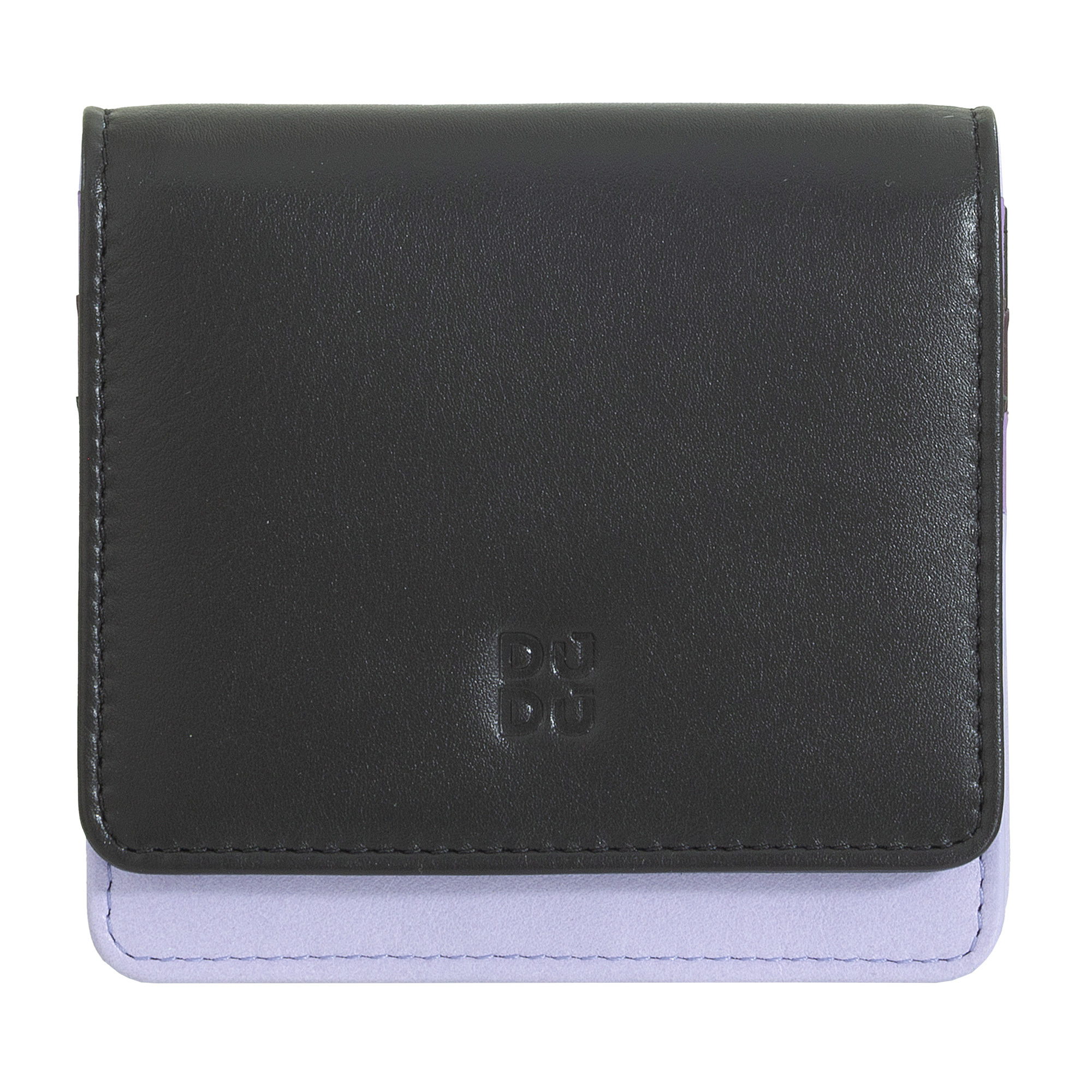 Women leather RFID wallet Flores 534-1726-49 Black Lavender