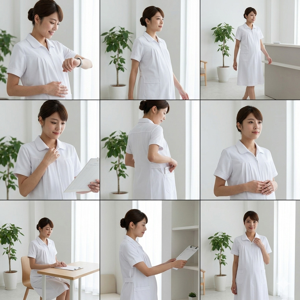 2513 護士服孕婦洋裝