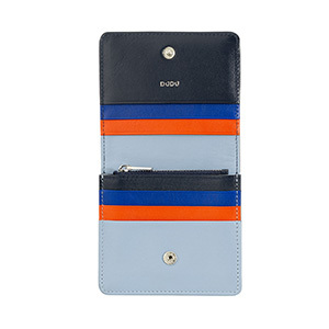 Women leather RFID wallet Flores 534-1726-07 Navy