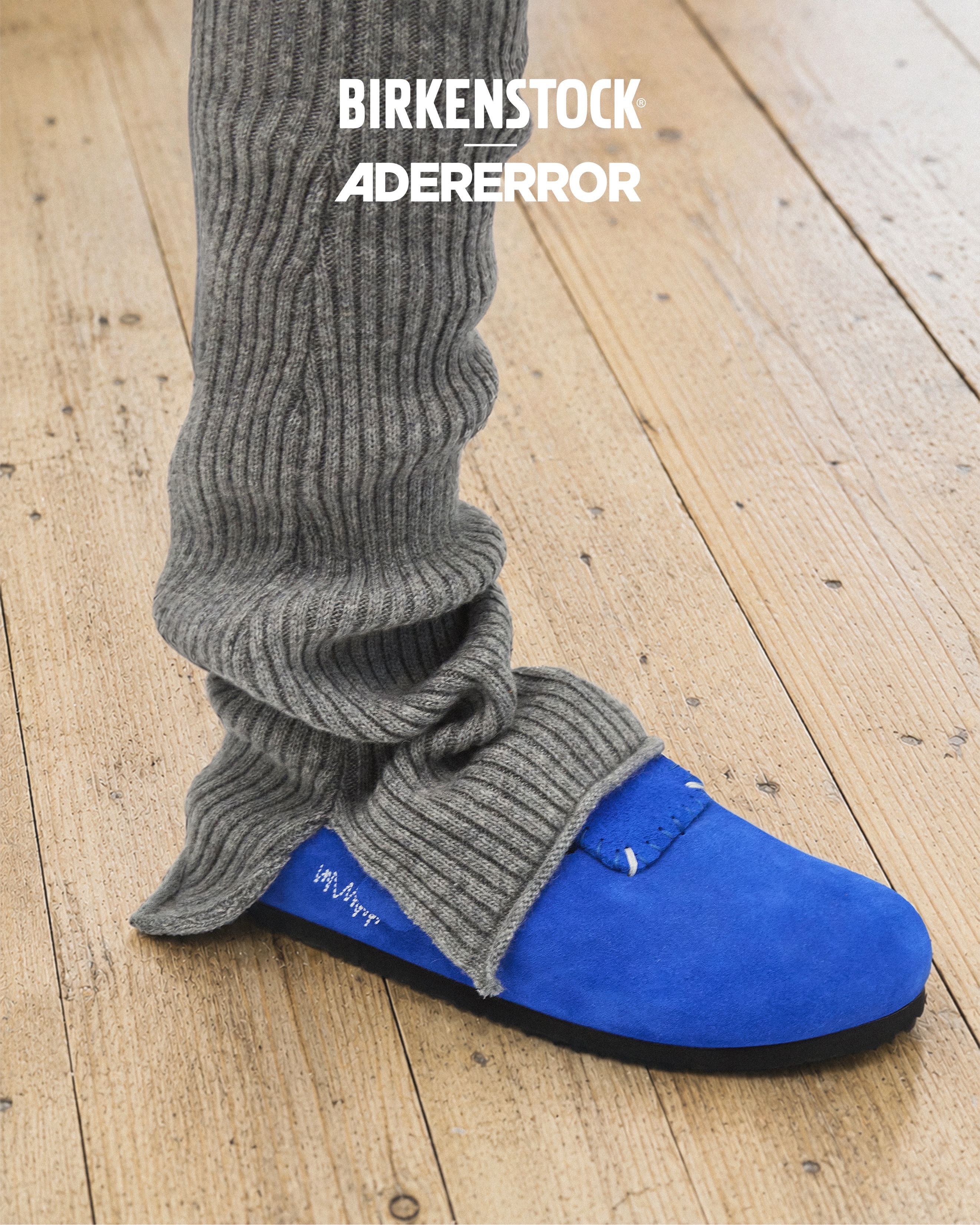 🇰🇷 BIRKENSTOCK X ADER ERROR BOSTON FLAP "BLUE" 勃肯 穆勒鞋 麂皮 外縫線 / 預購
