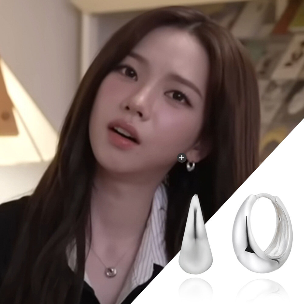 GOLDNDEAR [D.silver925] Water Bloom One Touch Earring