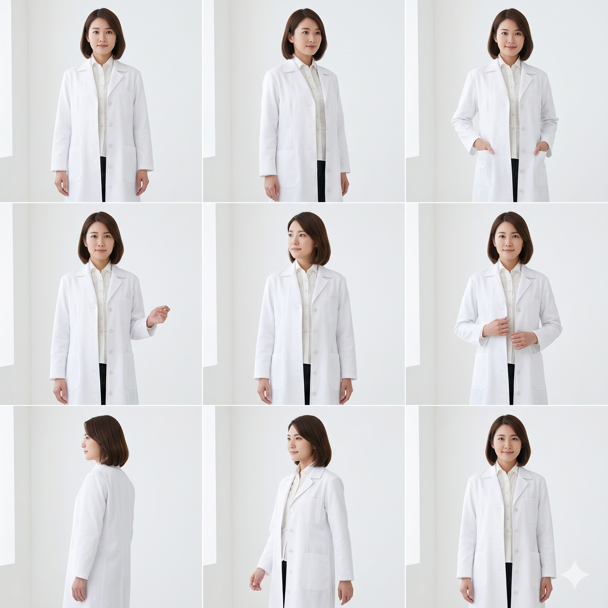 1345 女醫師服白袍