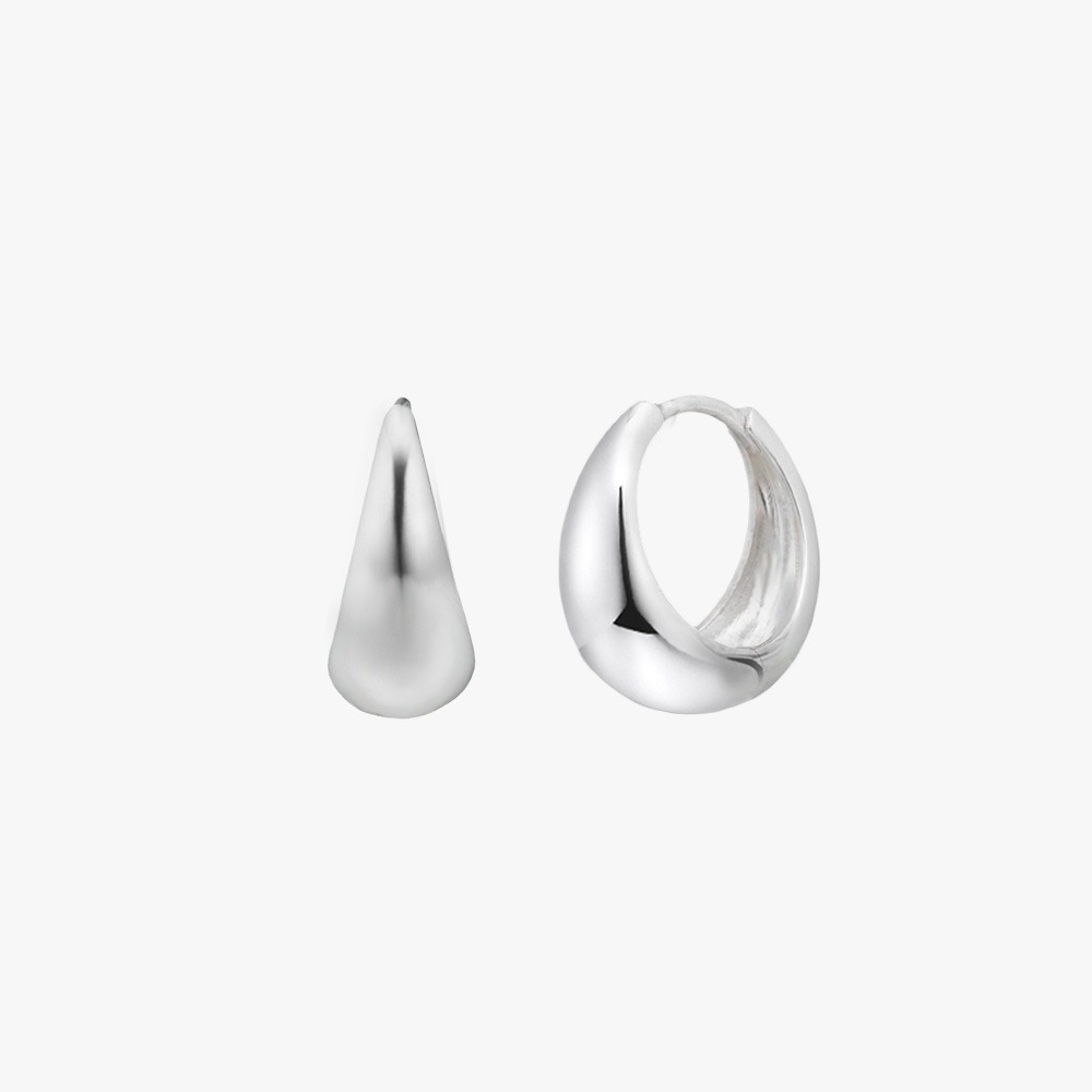 GOLDNDEAR [D.silver925] Water Bloom One Touch Earring