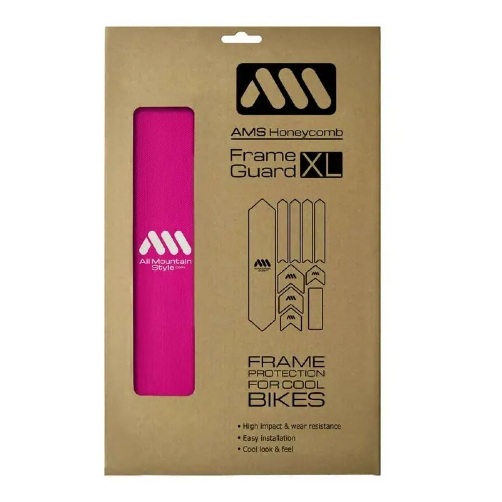 All Mountain Style 車架保護貼 加強版 Magenta/White 品紅色