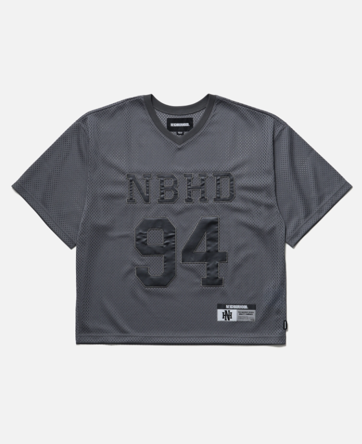 NEIGHBORHOOD SS26 MESH HOCKEY SHIRT | BLACK / GRAY