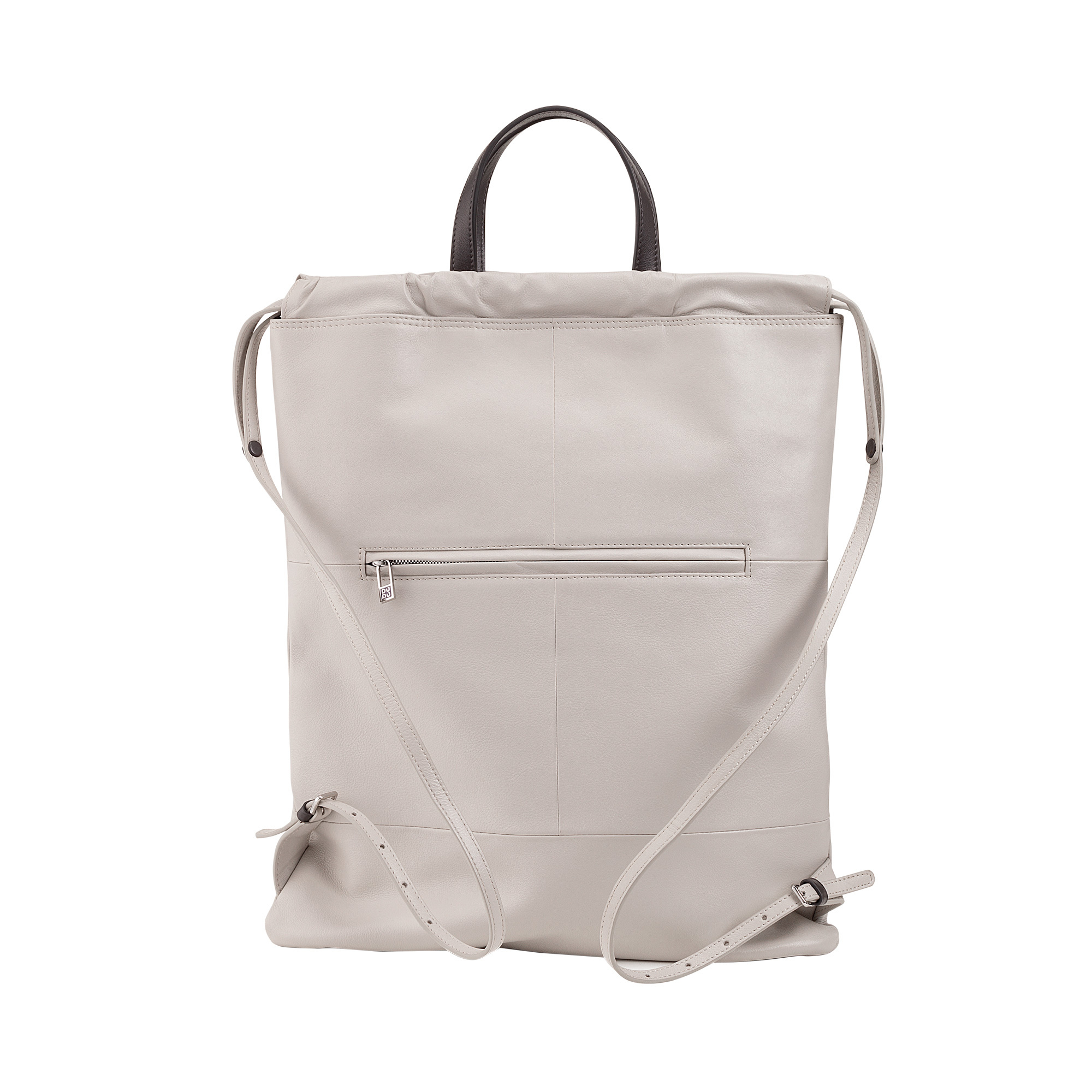 Women leather Drawstring backpack Linosa 534-1671-39 Pearl