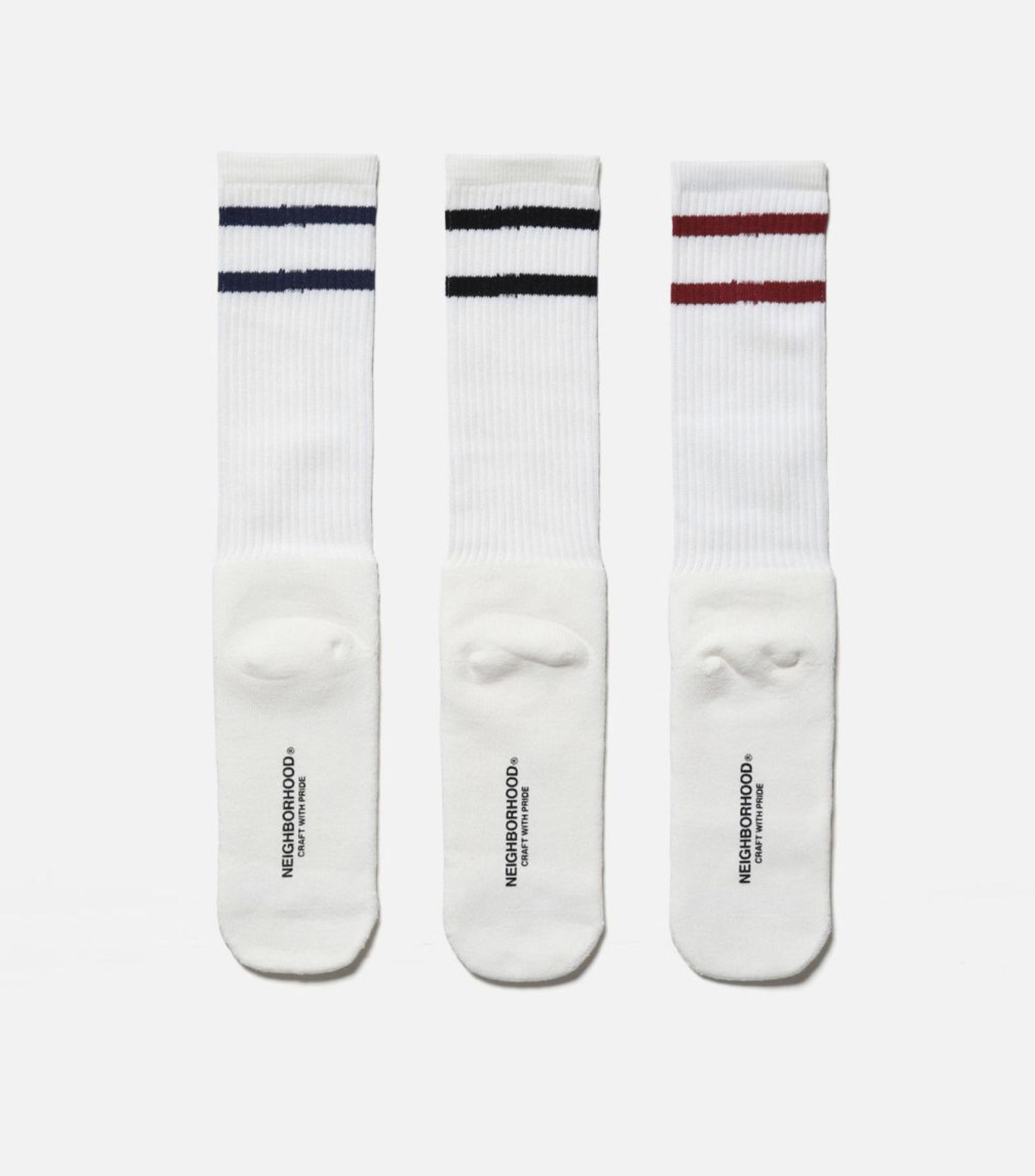 [現貨] NEIGHBORHOOD FW25 CLASSIC 3PACK SOCKS | WHITE