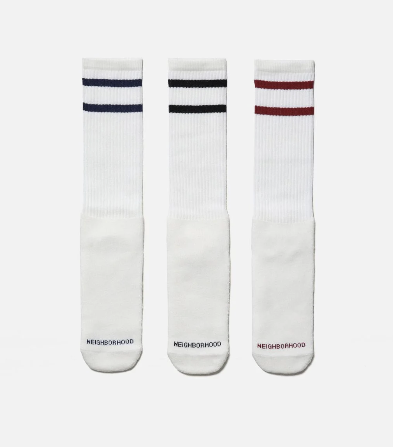 [現貨] NEIGHBORHOOD FW25 CLASSIC 3PACK SOCKS | WHITE