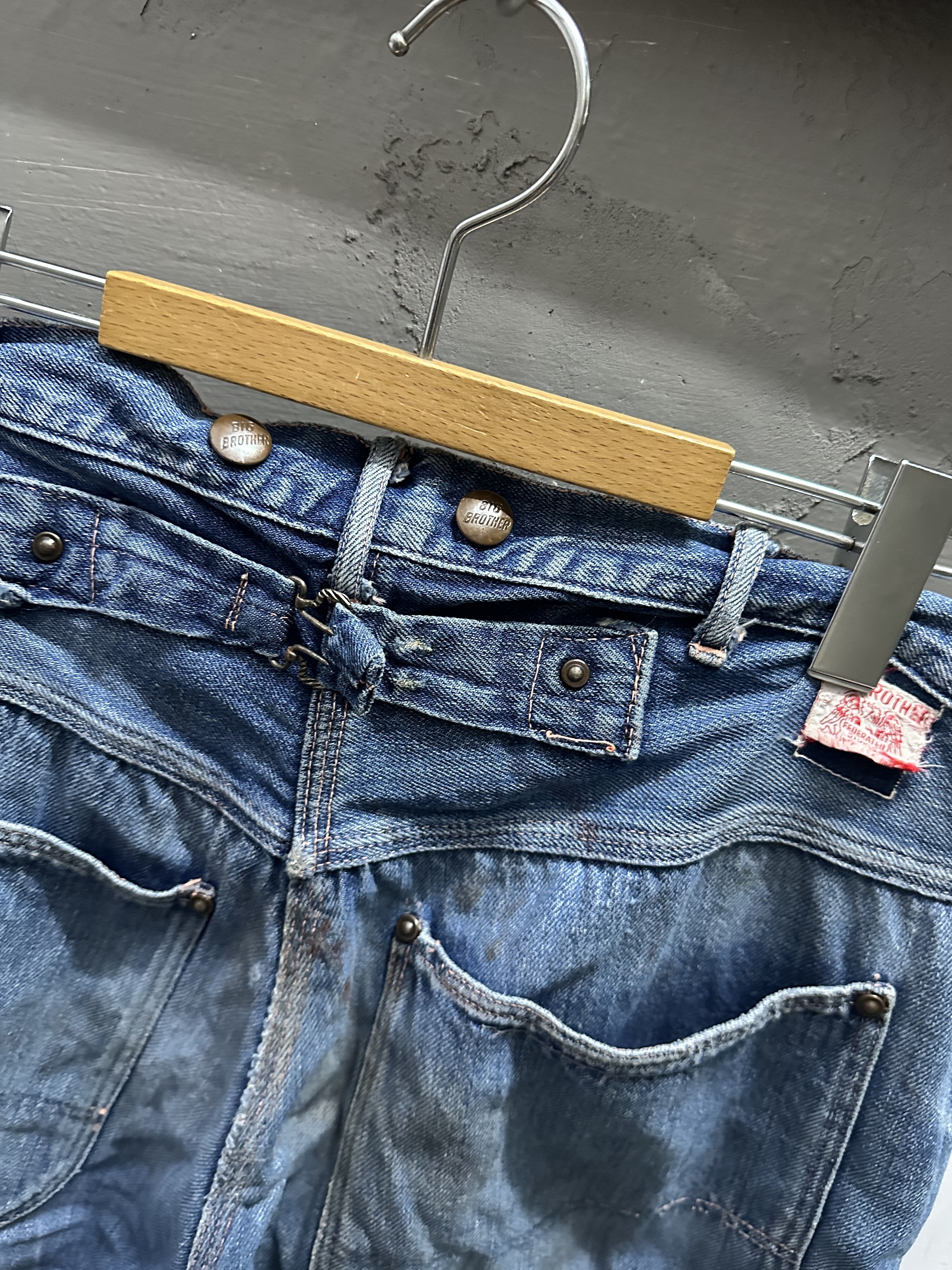 Late 30's BIG BROTHER Denim Painter Work Pant (W/Buckle Back)