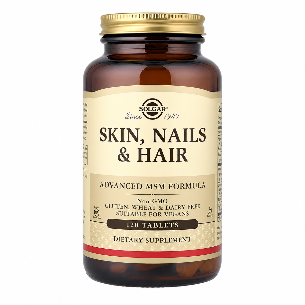 【iHerb】任兩件免運 Solgar 肌膚指甲頭髮 高級MSM配方 維生素C 鋅 銅 120片