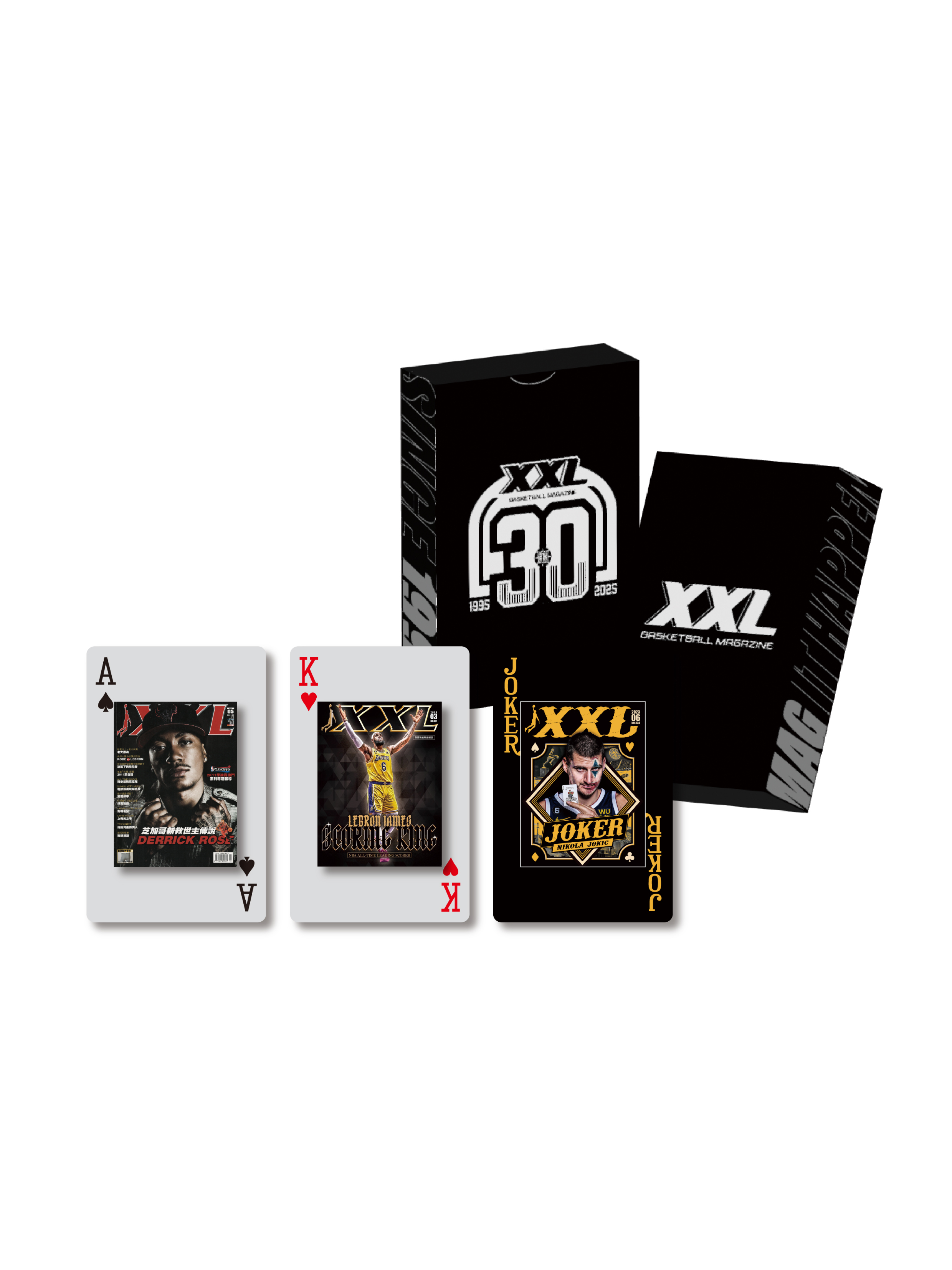 年度訂閱 XXL 美國職籃聯盟雜誌一年12期＋30週年紀念撲克牌及鑰匙圈