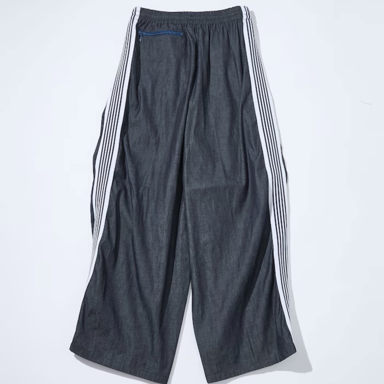 Needles × FREAK'S STORE HD TRACKPANT 靛藍牛仔布 白線 運動褲 燈籠褲 蝴蝶