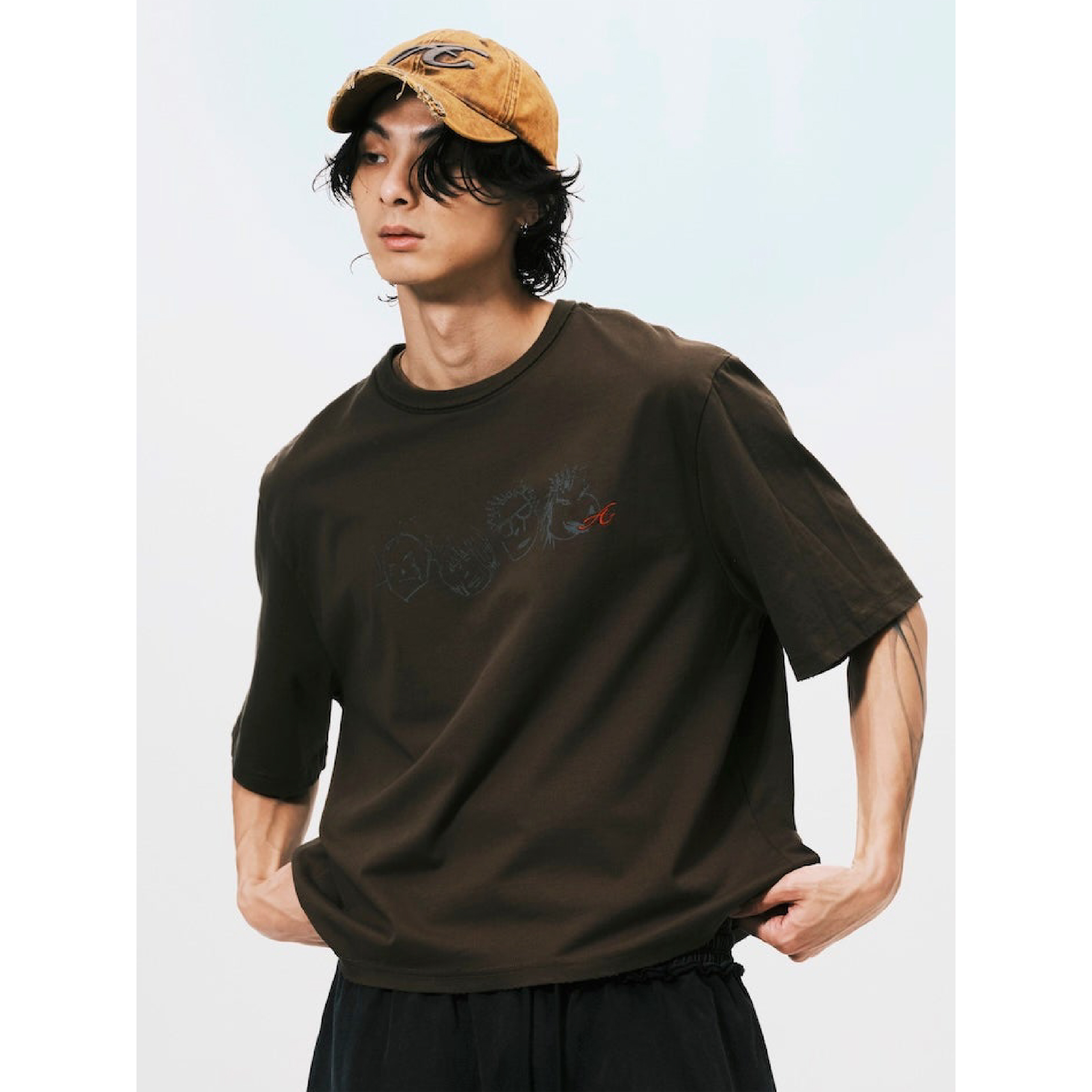 ANOWHEREMAN Team Print Cropped Tee