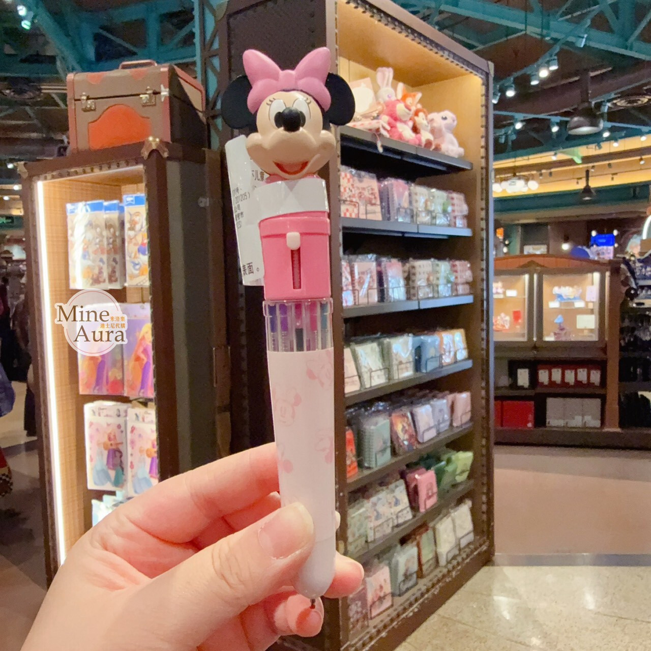 米妮 Minnie 立體大頭造型 多色 圓珠筆 -上海迪士尼樂園