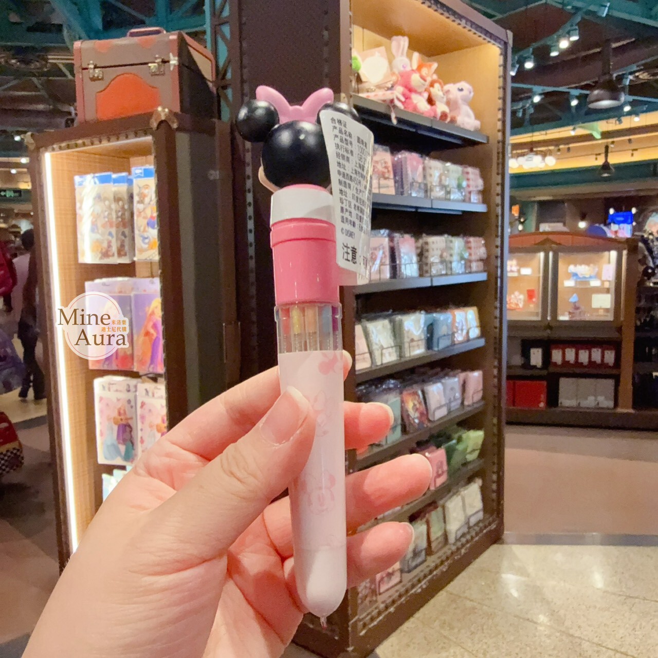 米妮 Minnie 立體大頭造型 多色 圓珠筆 -上海迪士尼樂園