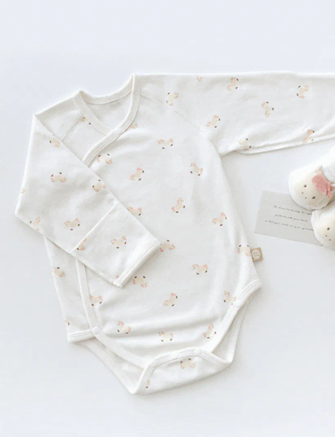 【BABY & I】Korea 4-Seasons Newborn Bodysuit (Girl Horse Pattern)