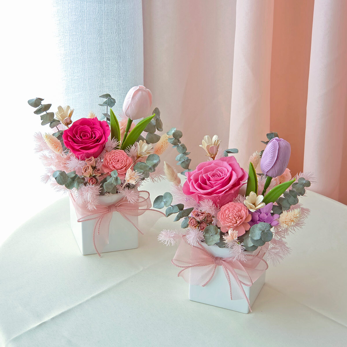 T07｜永生玫瑰小桌花