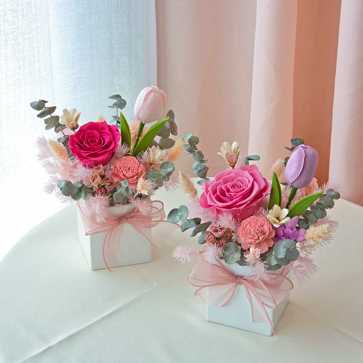 T07｜永生玫瑰小桌花