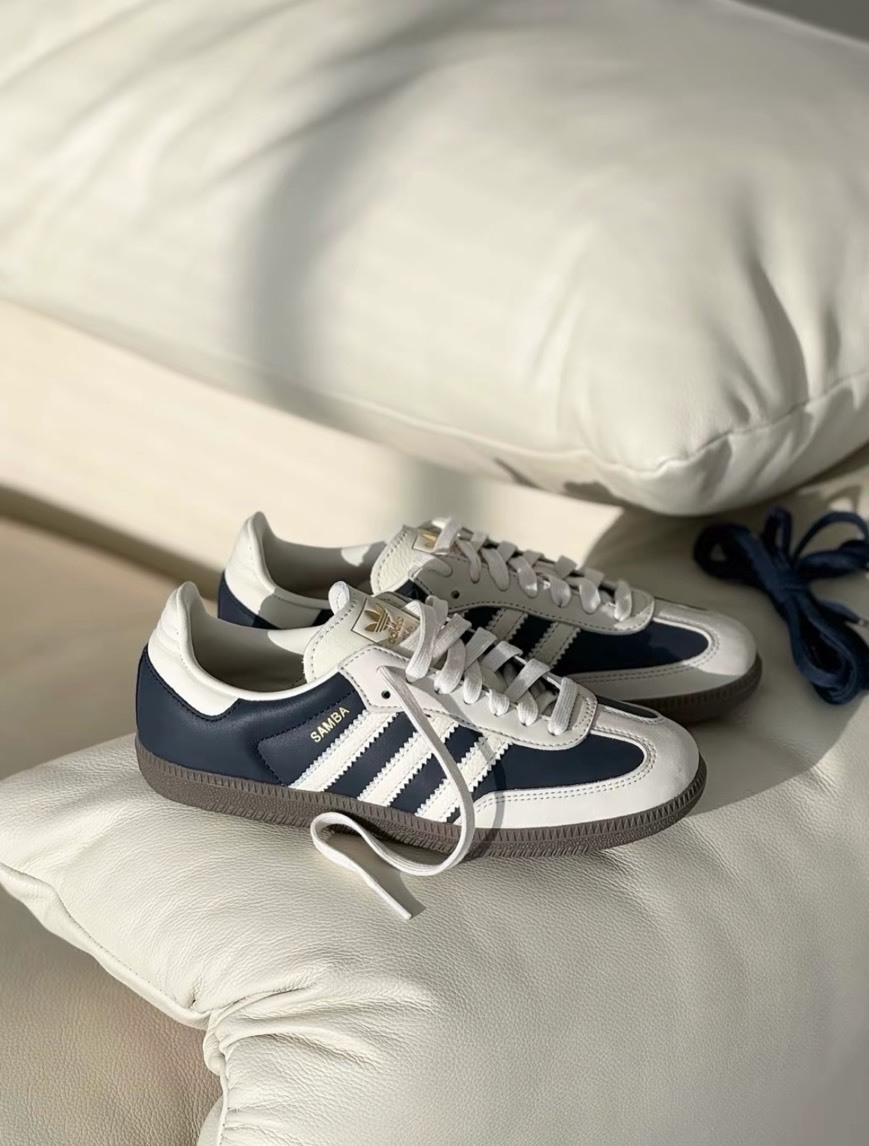 ADIDAS SAMBA OG 奶油藏青藍 深藍 霧霾藍 米白 焦糖底 女鞋 IG1968