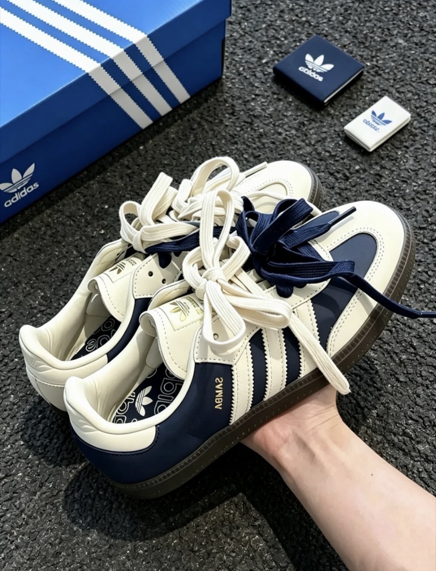 ADIDAS SAMBA OG 奶油藏青藍 深藍 霧霾藍 米白 焦糖底 女鞋 IG1968