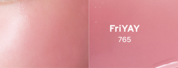 ODDTYPE 水潤親膚腮紅液 765 Friyay 臉部上色示意圖
