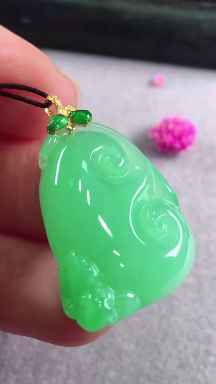 翡翠如意,天然翡翠A玉, 緬甸玉, Jade, Jadeite