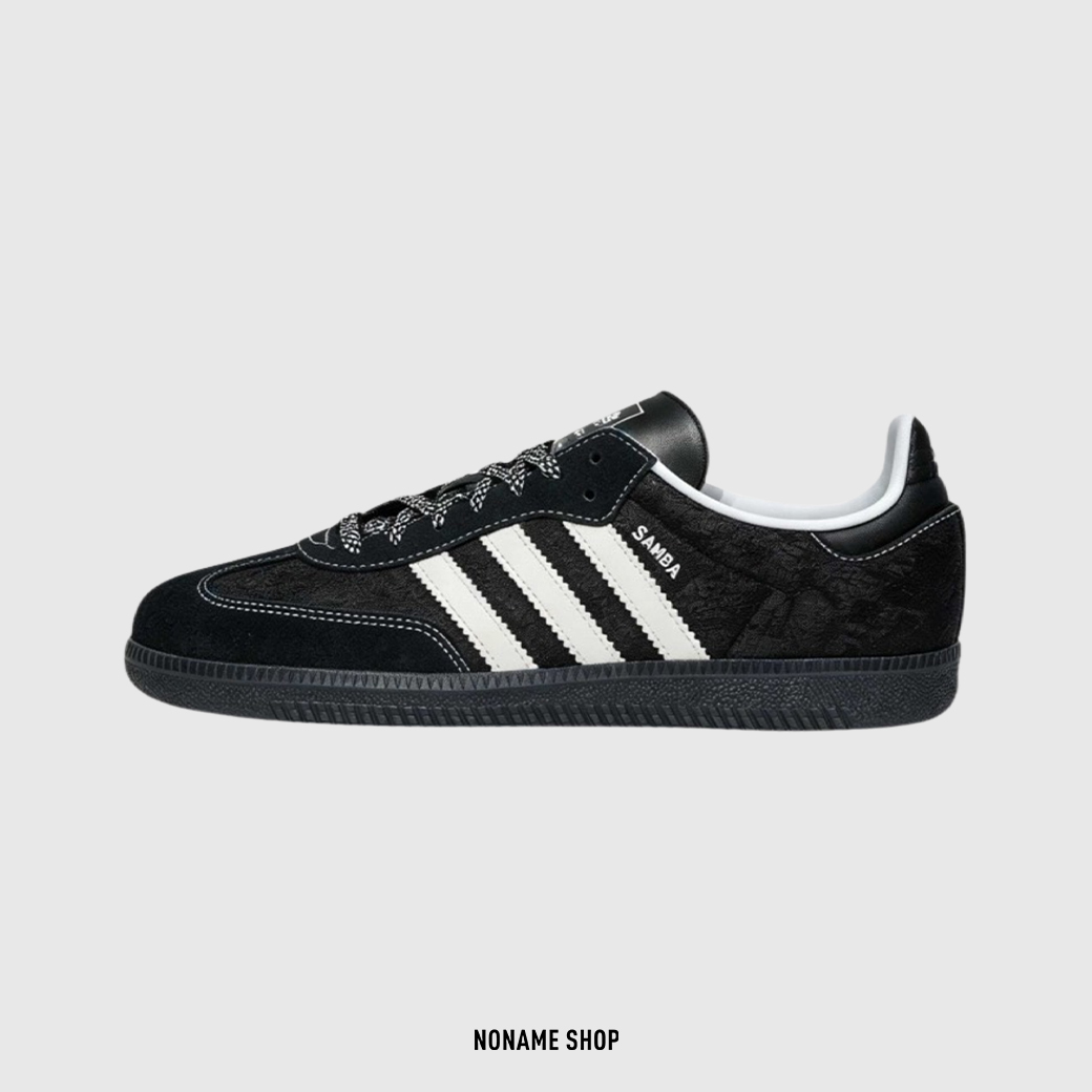 ADIDAS SAMBA OG 韓系 蕾絲 德訓鞋 黑白 (女款)