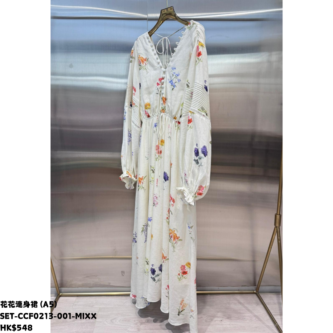 HOT-CCG0810-115 花花連身裙 (A115)